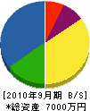 岩田工業所 貸借対照表 2010年9月期