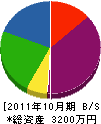 大沼電業社 貸借対照表 2011年10月期
