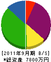 堀田商事 貸借対照表 2011年9月期