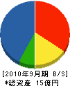 東京サーマル 貸借対照表 2010年9月期