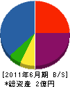 稲垣電気工事 貸借対照表 2011年6月期