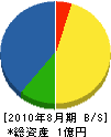 昭和産業 貸借対照表 2010年8月期