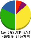 田中重建 貸借対照表 2012年6月期