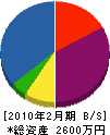 新田電業社 貸借対照表 2010年2月期