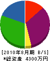富川建設 貸借対照表 2010年8月期