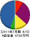 川俣組 貸借対照表 2011年7月期