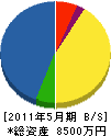 横辺工務店 貸借対照表 2011年5月期