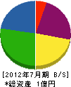 渡辺土木 貸借対照表 2012年7月期