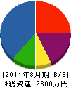 嘉穂洋瓦 貸借対照表 2011年8月期