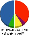 田代建設 貸借対照表 2012年8月期