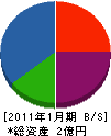 木村塗装工業 貸借対照表 2011年1月期