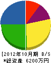 﨑元組 貸借対照表 2012年10月期