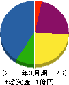 渡邊工務店 貸借対照表 2008年3月期
