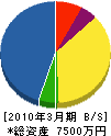 田湯建具製作所 貸借対照表 2010年3月期