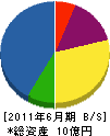 亀山鉄工所 貸借対照表 2011年6月期