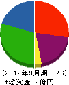 藤栄建設 貸借対照表 2012年9月期