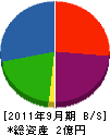 渡邊興業 貸借対照表 2011年9月期