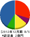 石川組 貸借対照表 2012年12月期