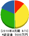 田中工業 貸借対照表 2010年4月期