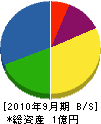 上野舗装 貸借対照表 2010年9月期