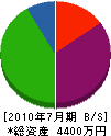 辻工務店 貸借対照表 2010年7月期