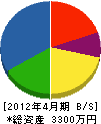ヤマダイ矢吹 貸借対照表 2012年4月期
