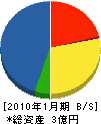コサカ技研 貸借対照表 2010年1月期