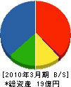 藤村商会 貸借対照表 2010年3月期