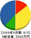 細田設備工業 貸借対照表 2009年9月期