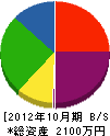 井川電設 貸借対照表 2012年10月期