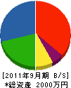丸島建設 貸借対照表 2011年9月期