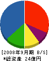 菅野建設 貸借対照表 2008年9月期
