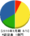 杉田産業 貸借対照表 2010年9月期