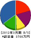 北日本電設工業 貸借対照表 2012年3月期