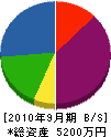 ＊橋総合住設 貸借対照表 2010年9月期
