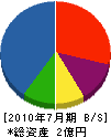 松岡工務店 貸借対照表 2010年7月期