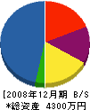 青柳土木 貸借対照表 2008年12月期