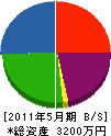 熊本電建 貸借対照表 2011年5月期