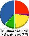 マルキ佐々木工務所 貸借対照表 2009年4月期