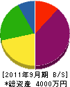 中島電気工事 貸借対照表 2011年9月期