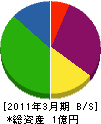 川口工務店 貸借対照表 2011年3月期