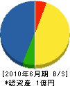 剣菱建設 貸借対照表 2010年6月期