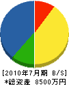 興亜商事 貸借対照表 2010年7月期