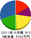 タカハシ塗装 貸借対照表 2011年10月期