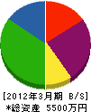 カネコ小松鋼業 貸借対照表 2012年3月期