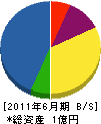 竹之内組 貸借対照表 2011年6月期