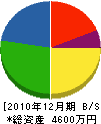 上野土木 貸借対照表 2010年12月期