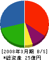 千代田アクタス 貸借対照表 2008年3月期