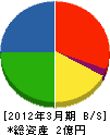 長谷川建装 貸借対照表 2012年3月期