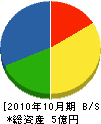 藤光電気工事 貸借対照表 2010年10月期